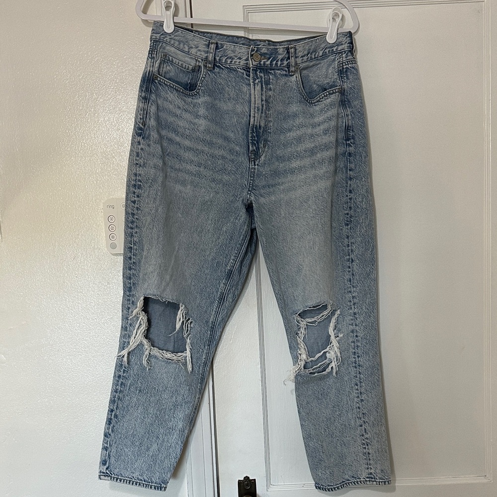 American Eagle Distressed Mom Jeans